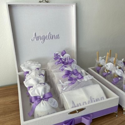 kit Lembrancinhas nascimento lavanda lils