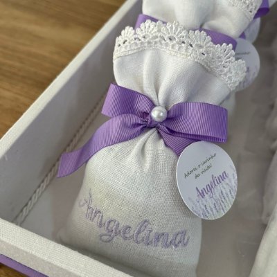 kit Lembrancinhas nascimento lavanda lils