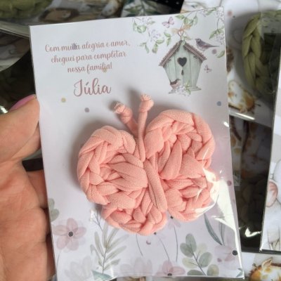 lembrancinha chaveiro borboleta fio de malha