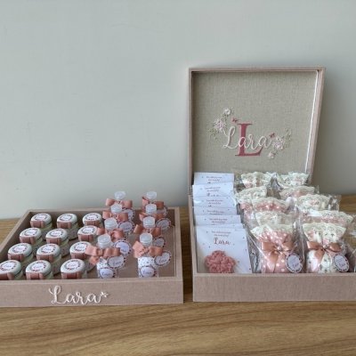 Kit Lembranas borboletas e flores rose