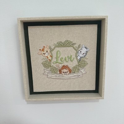 Quadro porta maternidade Safari