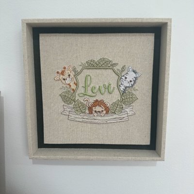 Quadro porta maternidade Safari