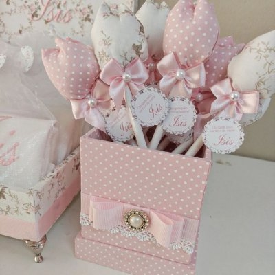 Kit Lembranas nascimento floral rosa F01