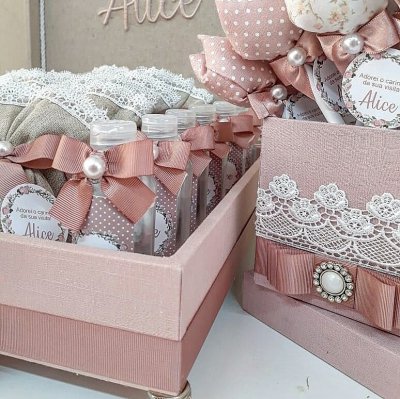 Kit Lembranas de nascimento poa rose F03