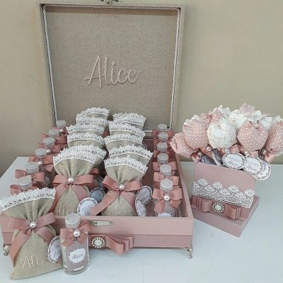 Kit Lembranas de nascimento poa rose F03