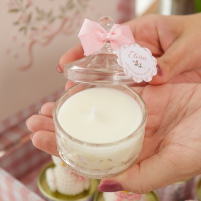 Vela Perfumada em Pote de Vidro com La�o