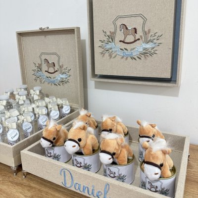 Kit lembranas cavalinho com quadro