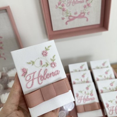 Kit Lembranas rose com enfeite de porta
