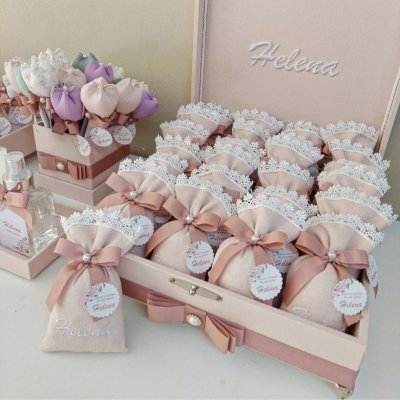 Kit Lembranas de nascimento com floral rose F10