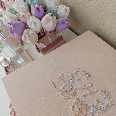 Kit Lembranas de nascimento com floral rose F10