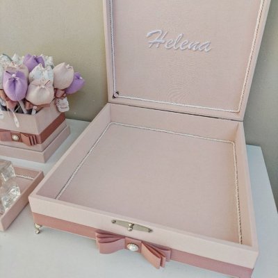 Kit Lembranas de nascimento com floral rose F10