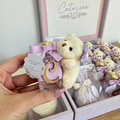 kit Lembrancinhas lilas com velas