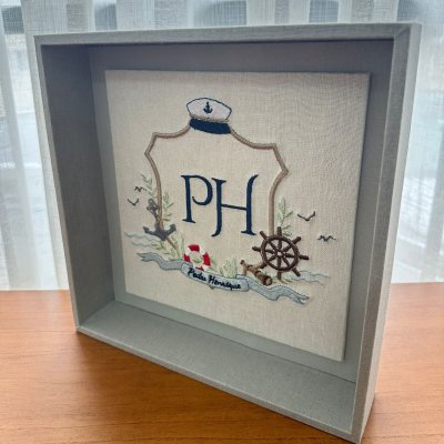 Quadro com bordado marinheiro