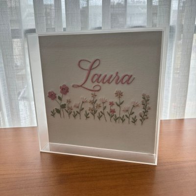 Quadro acrlico  jardim