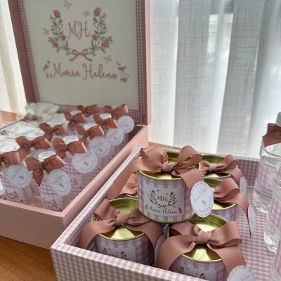 Kit lembranas patinho rose