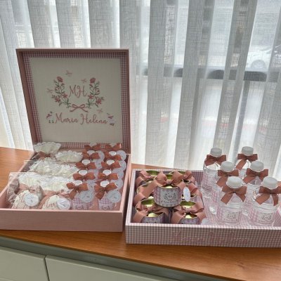 Kit lembranas patinho rose