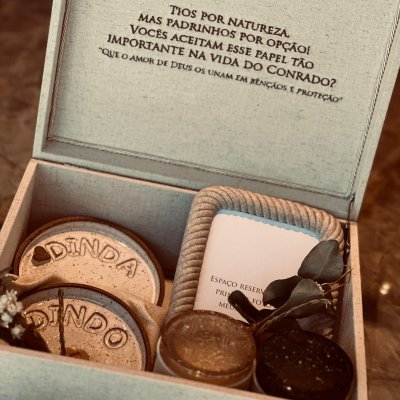 Caixa padrinhos exclusiva