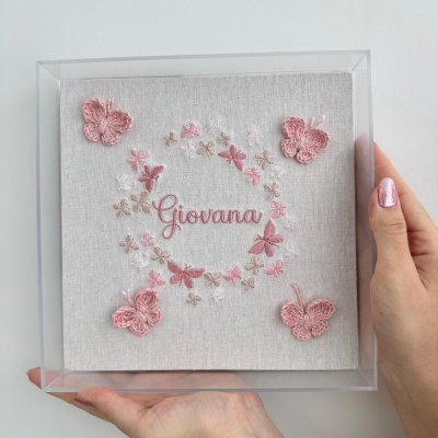 Quadro acrlico borboletas