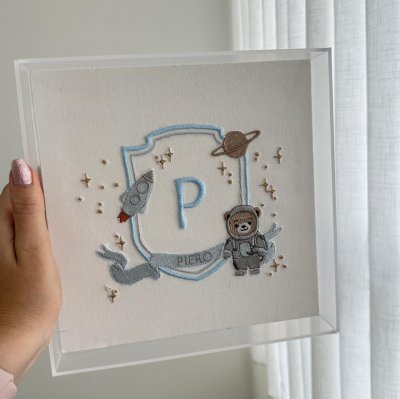 Quadro acrlico astronauta