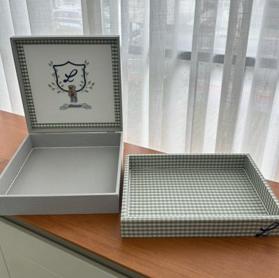 Caixa 30x30 e bandeja 25x35 urso