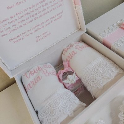 Caixa presente avs com toalha e difusor