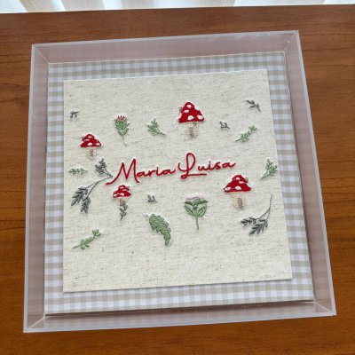 Quadro acrlico cogumelos