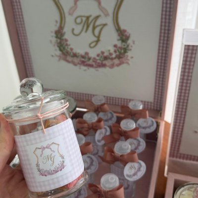 Kit lembran�as rose monograma