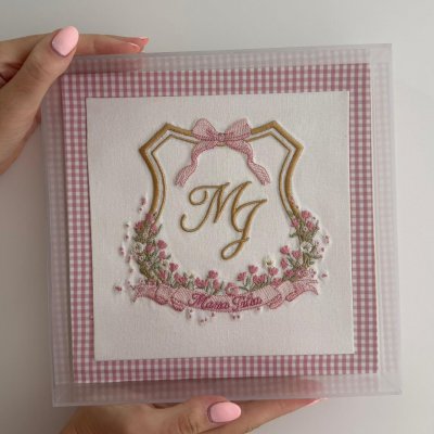 Kit lembran�as rose monograma