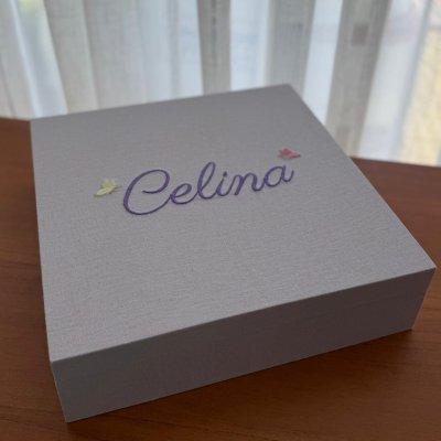 Kit caixa e livrinhos lilas