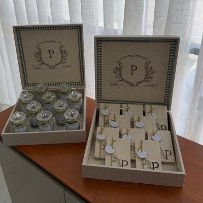 Kit lembran�as com 2 caixas