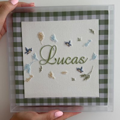 Quadro acr�lico folhas