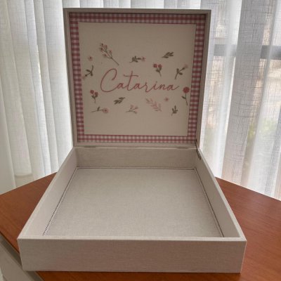 Conjunto caixa, bandeja e quadro ursa