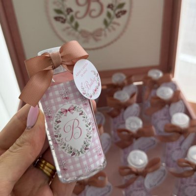 Kit lembran�as rose com porta maternidade