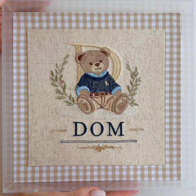 Porta maternidade acrilico urso