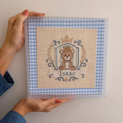 Porta maternidade urso principe