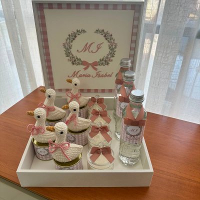 Kit lembran�as patinho rose