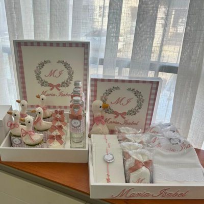 Kit lembran�as patinho rose