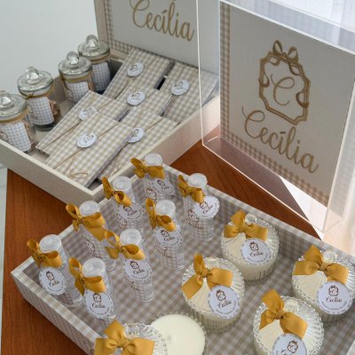 Kit lembran�as dourado