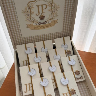 Kit lembran�as urso bege