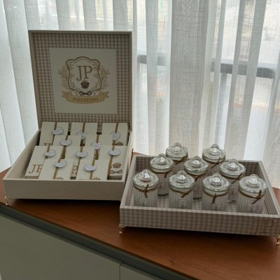 Kit lembran�as urso bege