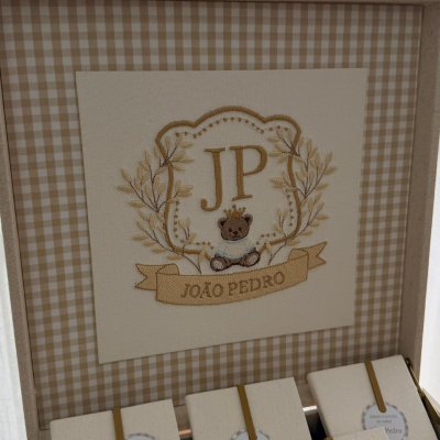 Kit lembran�as urso bege