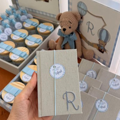 Kit lembran�as urso azul