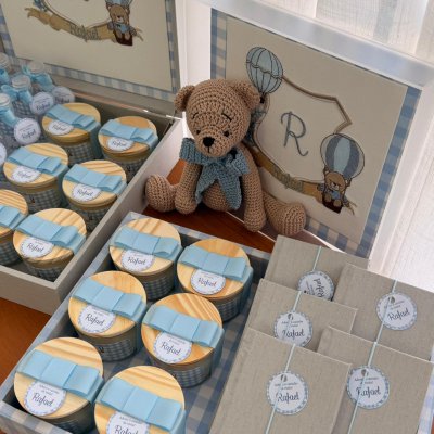 Kit lembran�as urso azul