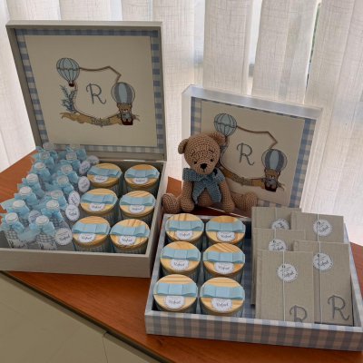 Kit lembran�as urso azul