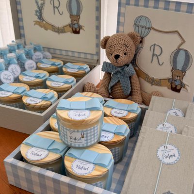 Kit lembran�as urso azul