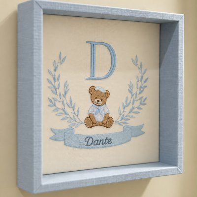 Porta maternidade MDF URSINHO AZUL