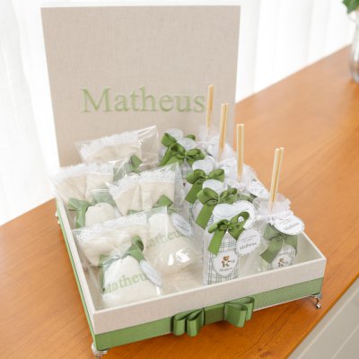 Kit lembran�as com caixa 26x26