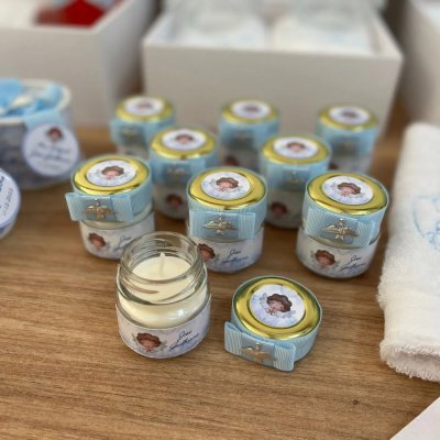 Vela perfumada lembrancinha batismo