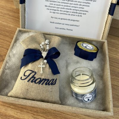 Caixa padrinhos convite batismo ou consagrao